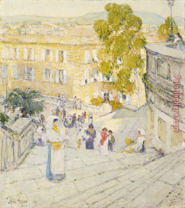 childe hassam The Spanish Steps Of Rome